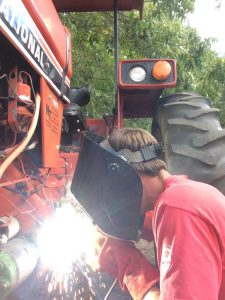 Building a cage for a tractor. Yes, I weld also