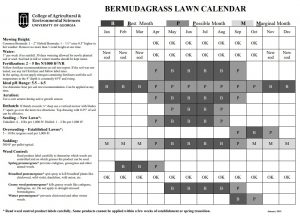 Lawn Maintenance Calendars Growing Mowing in Bartow County