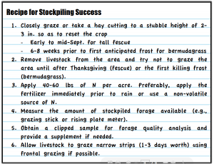 tips for stockpiling