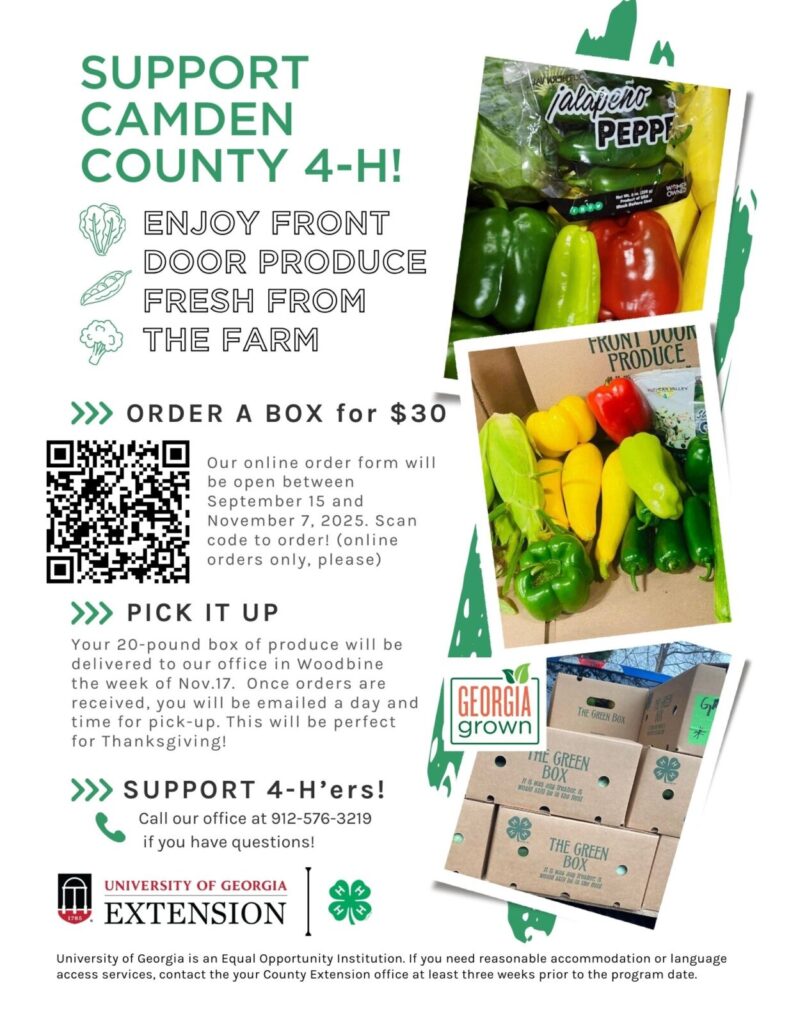 Front Door Produce flyer with QR Code - all info is shared as plain text above