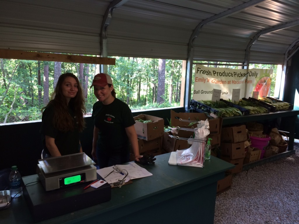 Kirstie Richards (left) and Melissa Driskell (right) work at Emily's during the summer and greet all visitors with a smile and wonderful service.