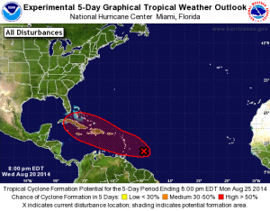 tropical 5-day outlook 8-20-2014