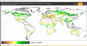 change in agricultural suitability