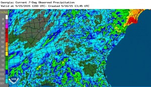 7 day radar rainfall 5-16-2015