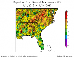 jun 15 to date temp