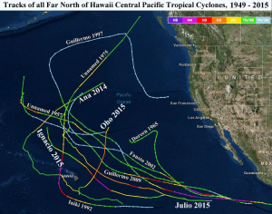 northern pacific hurricane paths