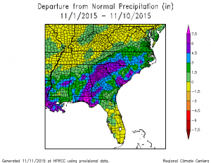 nov 15 to date precip dep se