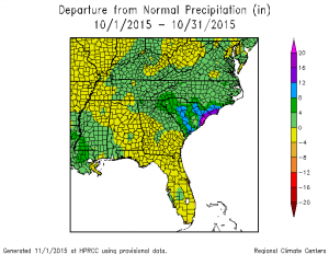 se oct 2015 precip dep