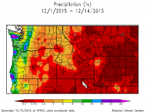 pnw rain dec 2015 to date