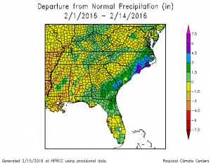 feb 16 precip dep to date