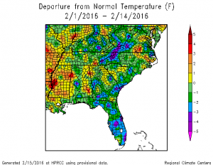 feb 16 temp dep to date