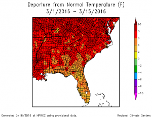 mar 16 temp dep to date