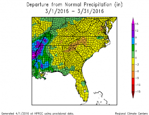 mar 16 precip dep se