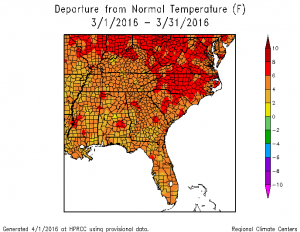 mar 16 temp dep se