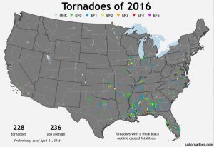 us tornadoes 2016 to date