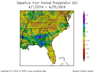 apr 16 prelim precip dep