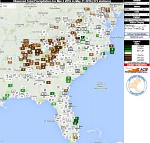 spring 16 precip rankings