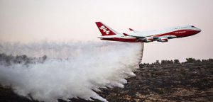 The 747 Supertanker helps to extinguish a forest fire which broke out last night near Nataf, outside Jerusalem on November 26, 2016. Photo by Hadas Parush/Flash90