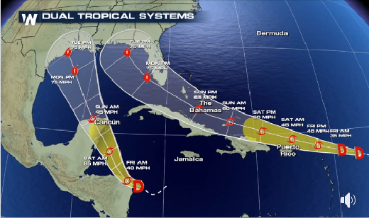 Two tropical storms may be in the Gulf of Mexico early next week ...