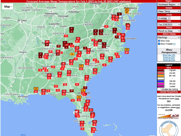 February 2023 expected to be in the top 3 warmest for most parts of the ...