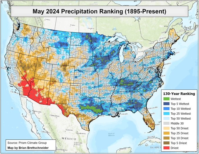 Initial Maps For May Spring From Climatologist Climate And