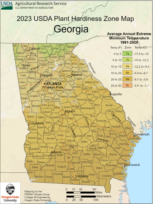 USDA Plant Hardiness Zone Map