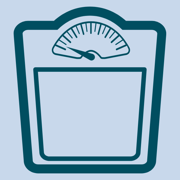 Body weight scale outline