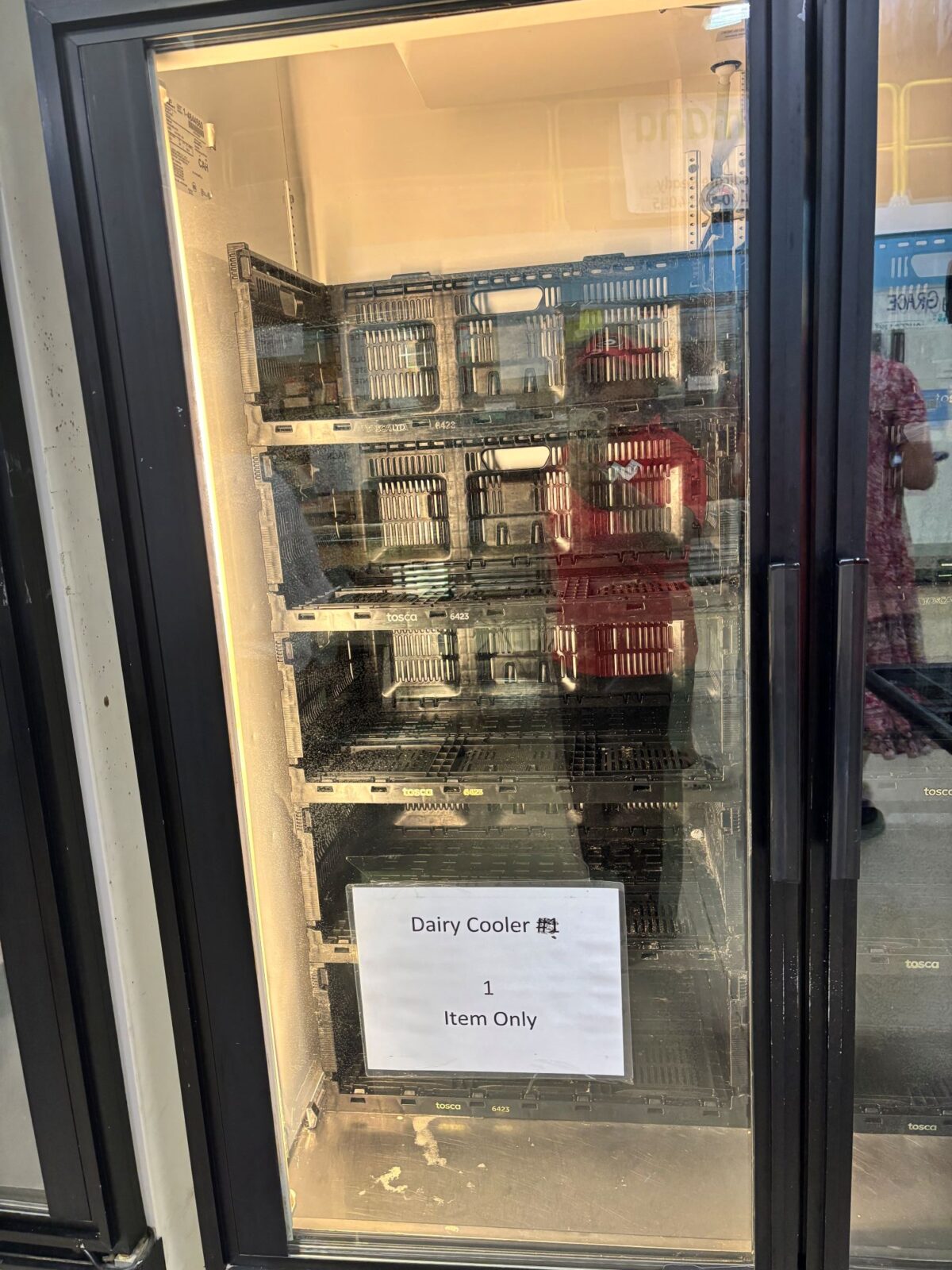 Empty cooler at food bank