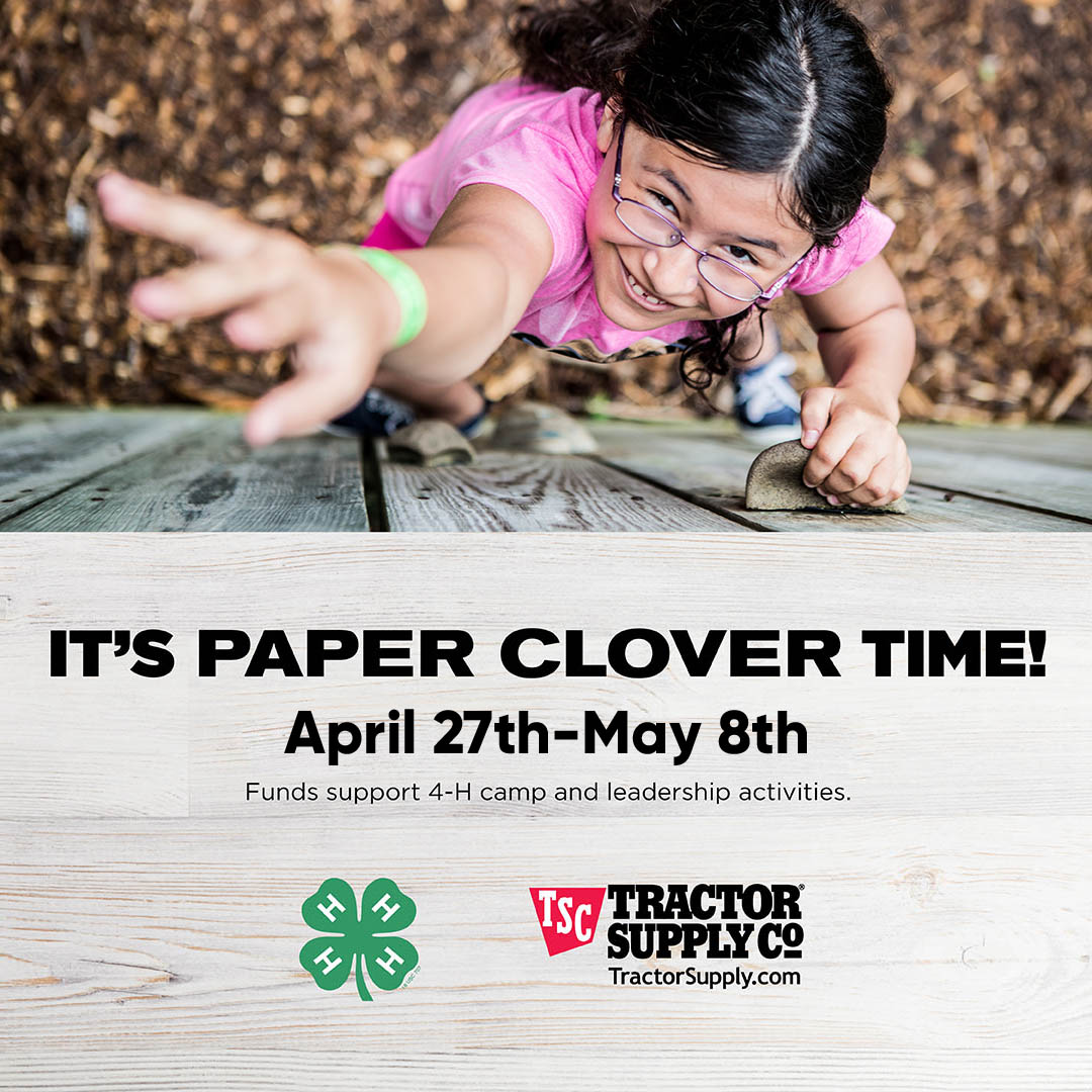 Spring 2022 Tractor Supply Company Paper Clover Drive April 27May 8