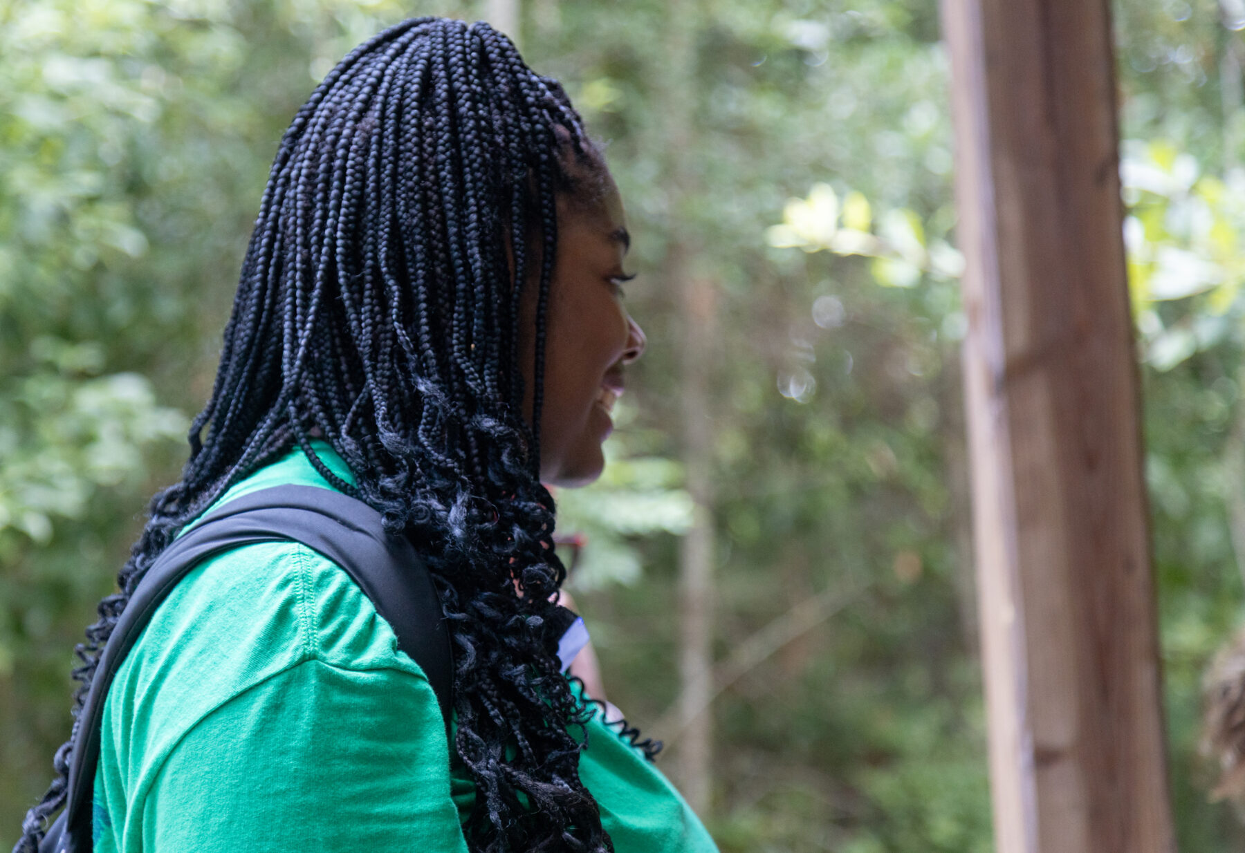 A FACS student and a 4-H Extension agent take 4-H'ers on a field trip.