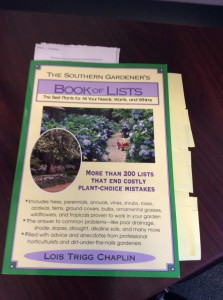 Southern Gardener's Book of Lists