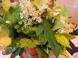 Floral arrangement made from materials collected from landscape