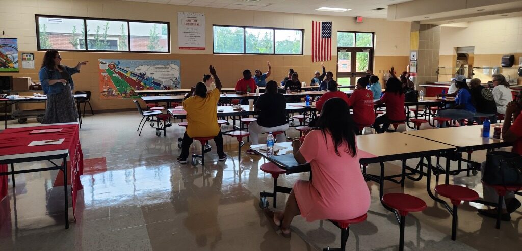 Photo of Thomasville City School Nutrition Employees participating in activities.